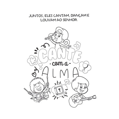 Livro Infantil Para Colorir 3 Palavrinhas Amigos Do Senhor