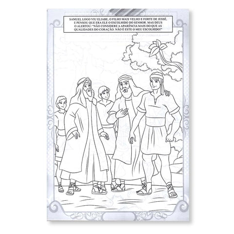 Histórias Bíblicas Para Ler E Colorir - Grande - Kit Com 10 Livros