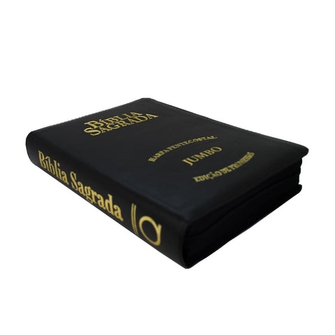 Bíblia Sagrada RC Letra Jumbo Edição De Promessas Capa Zíper Preta