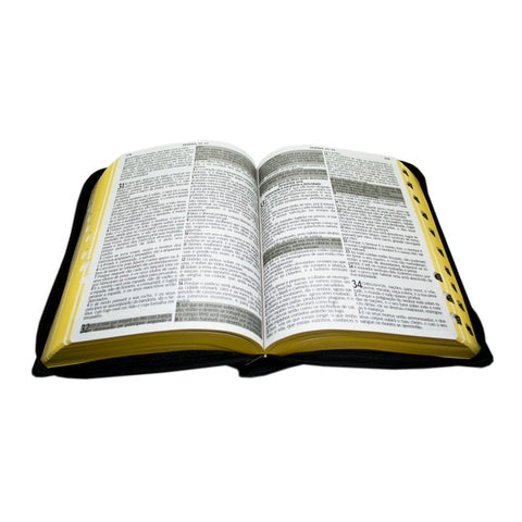Bíblia Sagrada RC Letra Jumbo Edição De Promessas Capa Zíper Preta