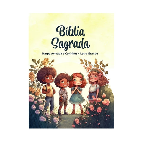 Bíblia Sagrada Infantil RC Letra Grande Com Harpa Avivada E Corinhos