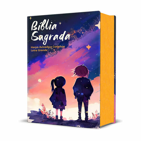Bíblia Sagrada Infantil RC Letra Grande Com Harpa Avivada E Corinhos Capa Dura Pequena