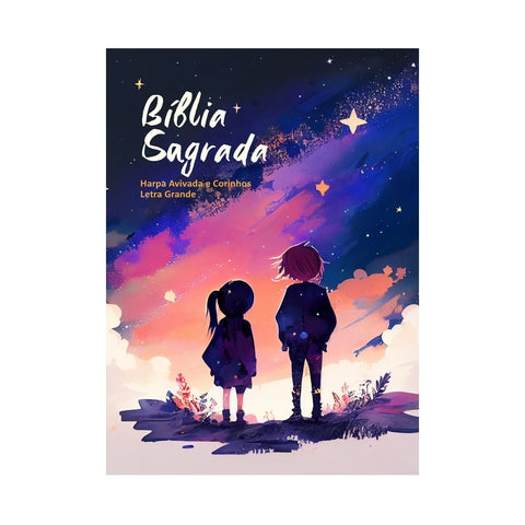 Bíblia Sagrada Infantil RC Letra Grande Com Harpa Avivada E Corinhos Capa Dura Pequena