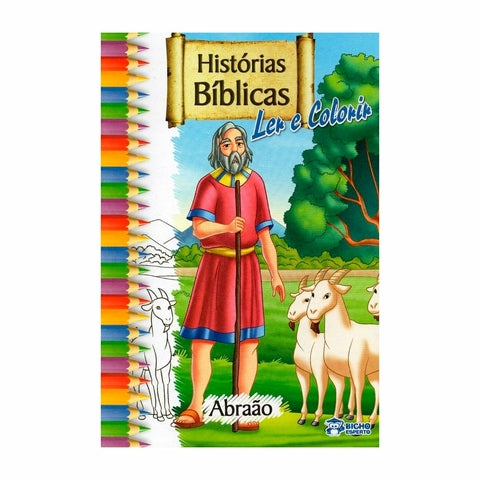 Histórias Bíblicas Para Ler E Colorir - Grande - Kit Com 10 Livros