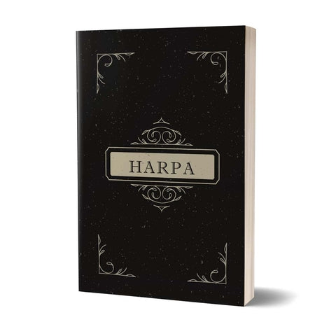 Harpa Letra Gigante Capa Brochura Preta