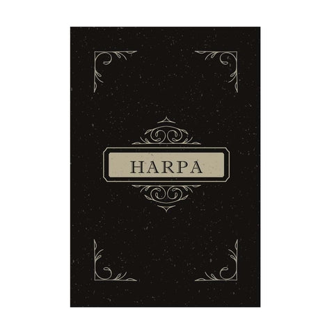 Harpa Letra Gigante Capa Brochura Preta