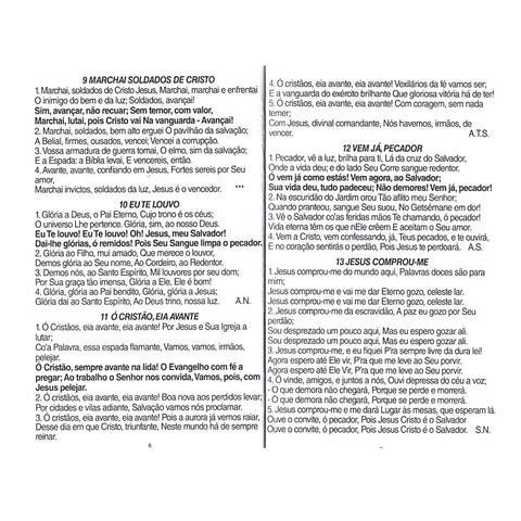 Harpa Letra Gigante Capa Brochura Preta