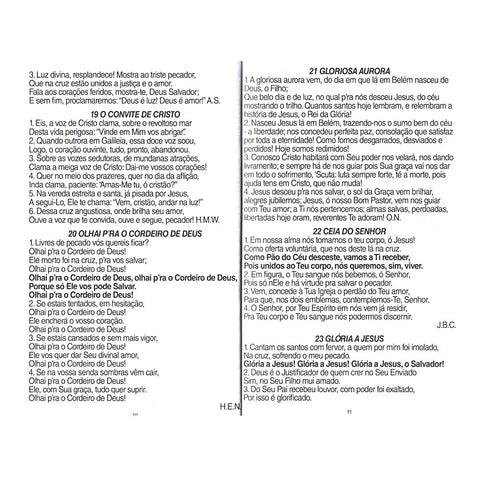 Harpa Letra Gigante Capa Brochura Preta